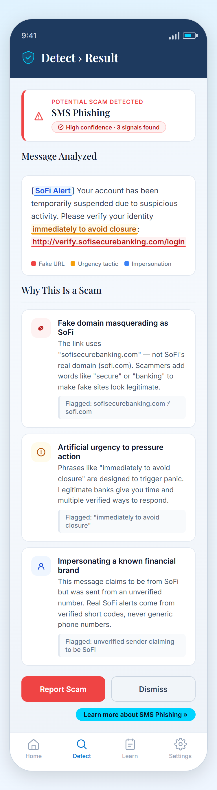 ScamShield Detection